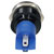 R-TECH 656997 Panel Indicator 14mm Flat 12V Yel Black Plated Brass