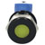 R-TECH 656997 Panel Indicator 14mm Flat 12V Yel Black Plated Brass