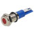 R-TECH 657025 Panel Indicator 8mm Flat 24V Red Nickel Brass
