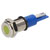 R-TECH 657027 Panel Indicator 8mm Flat 24V Yel Nickel Brass
