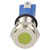 R-TECH 657027 Panel Indicator 8mm Flat 24V Yel Nickel Brass