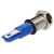 R-TECH 657028 Panel Indicator 8mm Flat 24V Blu Nickel Brass