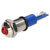 R-TECH 657030 Panel Indicator 8mm Domed 24V Red Nickel Brass