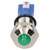 R-TECH 657031 Panel Indicator 8mm Domed 24V Grn Nickel Brass