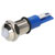 R-TECH 657034 Panel Indicator 8mm Domed 24V Whi Nickel Brass