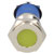 R-TECH 657047 Panel Indicator 12mm Flat 24V Yel Nickel Brass