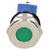 R-TECH 657056 Panel Indicator 14mm Flat 24V Grn Nickel Brass