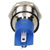 R-TECH 657057 Panel Indicator 14mm Flat 24V Yel Nickel Brass