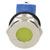 R-TECH 657057 Panel Indicator 14mm Flat 24V Yel Nickel Brass