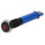 R-TECH 657075 Panel Indicator 6mm Flat 24V Red Black Plated Brass