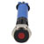 R-TECH 657075 Panel Indicator 6mm Flat 24V Red Black Plated Brass