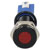 R-TECH 657085 Panel Indicator 8mm Flat 24V Red Black Plated Brass
