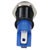 R-TECH 657086 Panel Indicator 8mm Flat 24V Grn Black Plated Brass