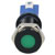 R-TECH 657086 Panel Indicator 8mm Flat 24V Grn Black Plated Brass