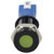 R-TECH 657087 Panel Indicator 8mm Flat 24V Yel Black Plated Brass