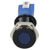 R-TECH 657088 Panel Indicator 8mm Flat 24V Blu Black Plated Brass