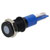 R-TECH 657089 Panel Indicator 8mm Flat 24V Whi Black Plated Brass