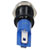 R-TECH 657089 Panel Indicator 8mm Flat 24V Whi Black Plated Brass