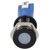 R-TECH 657089 Panel Indicator 8mm Flat 24V Whi Black Plated Brass