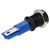 R-TECH 657089 Panel Indicator 8mm Flat 24V Whi Black Plated Brass