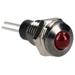 Bulgin DX1118/RD 6.1mm Mount Hole Red 2V Chrome Panel Indicator