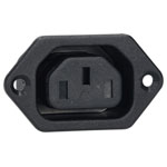 Bulgin PX0793/63 10A 250V Shuttered Flange Mount Outlet