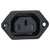 Bulgin PX0793/63 10A 250V Shuttered Flange Mount Outlet