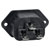 Bulgin PX0793/63 10A 250V Shuttered Flange Mount Outlet