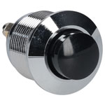 Bulgin MP0012 19.2mm Mounting Hole Black SPST-NO Panel Mount Push Button Switch