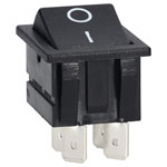 Bulgin C1350ALAAF DPST Non Illuminated Black Panel Mount Rocker Switch