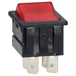 Bulgin C1553ATNAE DPST Illuminated Off-On Red Panel Mount Rocker Switch
