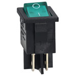 Bulgin H8553VBNAC DPST Non Illuminated On-Off Red Panel Mount Rocker Switch