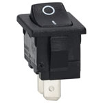 Bulgin H8600VBACN SPST Miniature Non Illuminated On-Off Black Rocker Switch