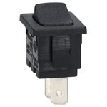 Bulgin H8601VBAAA SPST Miniature Non Illuminated Off-On Black Rocker Switch
