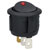 Bulgin R13112BLAB SPST Illuminated Off-on Black Round Rocker Switch