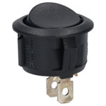 Bulgin R13208FAAA SPST Non Illuminated Off-On Black Round Rocker Switch