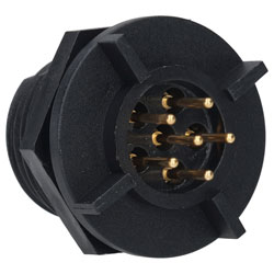 Bulgin PX0413/06P/PC 6 Pole Rear Panel Mount Circular Connector Plug