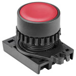 TruComponents 660019 Pushbutton round Red