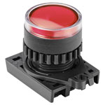 TruComponents 660020 Pushbutton round Red (transparent)