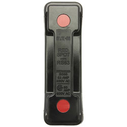 Bussmann RS63H 63A Front Connected Black Red Spot Fuse Holder