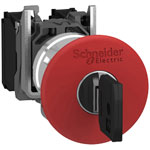 Schneider XB4BS9442 1NC Key Release Latching E-Stop Switch