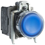 Schneider XB4BW36B5 1NO/1NC Illum Blue Spring Return Industrial Switch