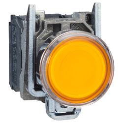 Schneider XB4BW35B5 1NO/1NC Illum Orange Spring Return Industrial Switch