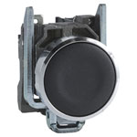 Schneider XB4BA21PB SPST-NO Black Spring Return Industrial Switch
