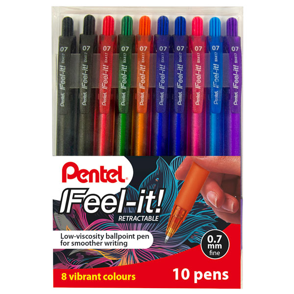 Retractable Fine Tip,Red Pentel BX417-B Feel-It Retractable Fine Tip,Red Pentel BX417-B Feel-It