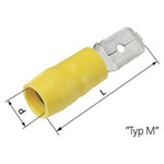 LAPP 63103040 plug connector, 6.3mm width, yellow, UL approved, 50 pcs