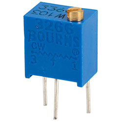 Bourns 3266W-1-103LF 10K 10% 0.25W Multi-Turn Cermet Trimming Potentiometer