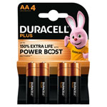 Duracell S30943 AA Cell Plus with Power Boost Batteries (Pack 4)