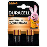 Duracell S30947 AAA Cell Plus with Power Boost Batteries (Pack 4)