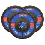 Faithfull FAIFD11540A3 Aluminium Oxide Flap Disc 115 x 22mm 40 Grit (3 Pack)